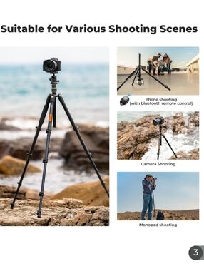 K&F Black Camera Tripod